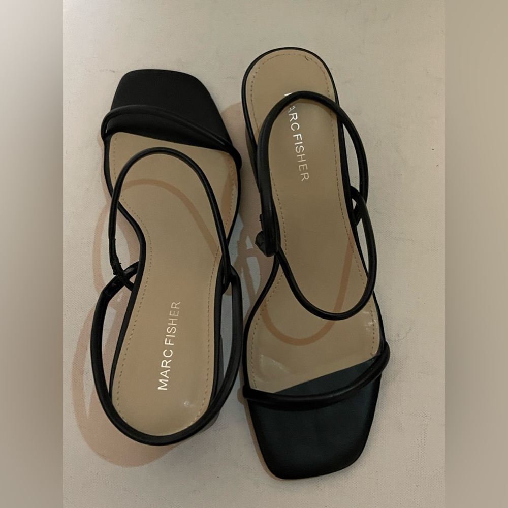 Women's Marc Fisher Galvin Dress Sandals Black Size 8
